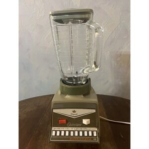 Vintage Osterizer Imperial Pulse Matic 10 Blender Avocado Chrome Retro Rare